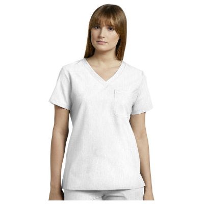 White Cross V-Tess Women's 1-Pocket V-Neck Scrub Top