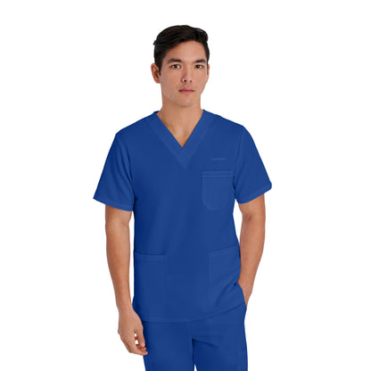 White Cross V-Tess Men's 3-Pocket V-Neck Scrub Top