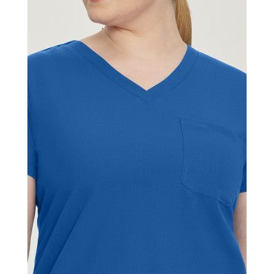 White Cross V-Tess Women's 1-Pocket V-Neck Scrub Top