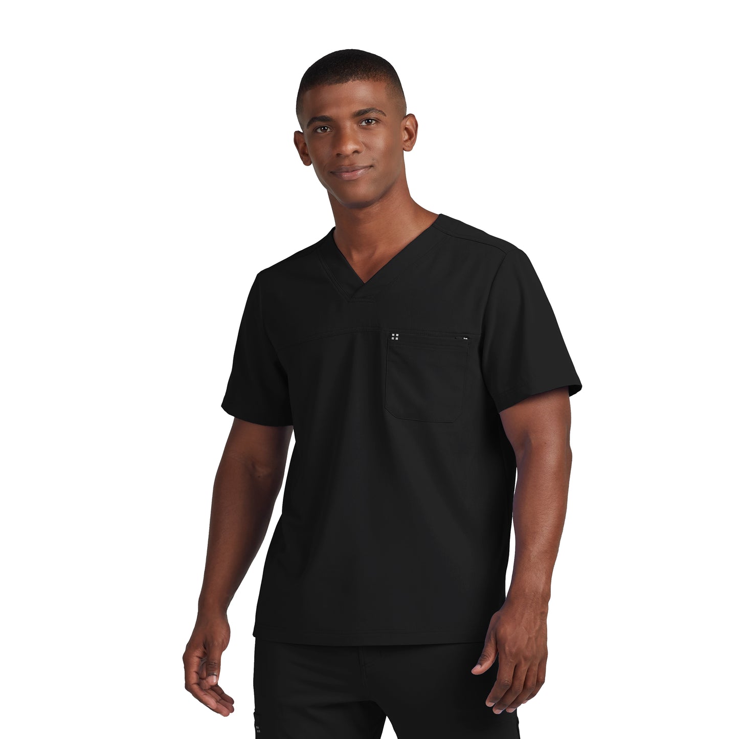 White Cross CRFT Men's 2-Pocket V-Neck Scrub Top