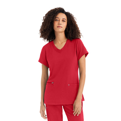 White Cross CRFT Women's 3-Pocket V-Neck Scrub Top