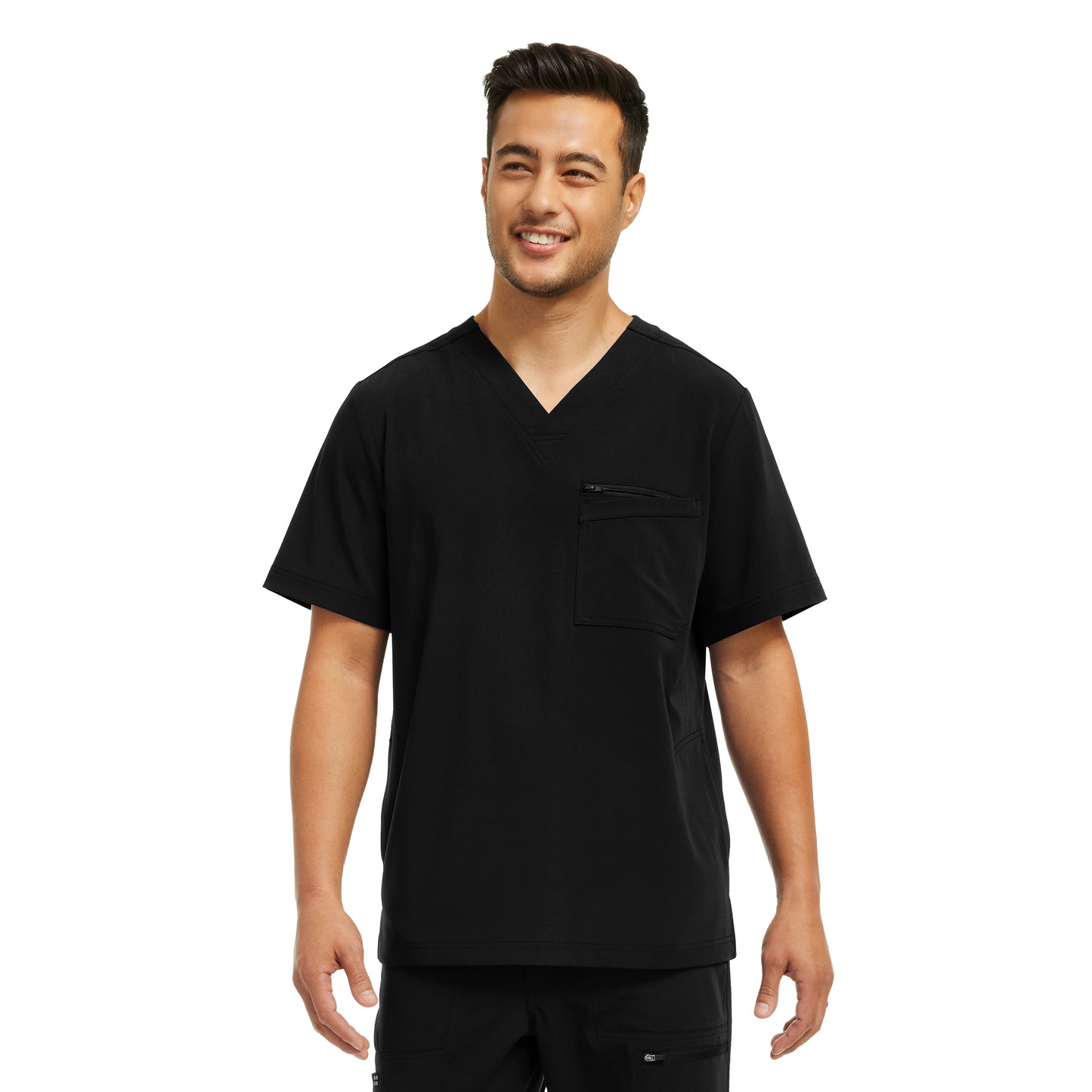 White Cross CRFT Men's 4-Pocket V-Neck Scrub Top