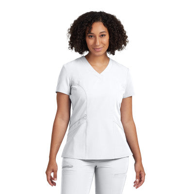 White Cross V-Tess Women's 3-Pocket V-Neck Scrub Top