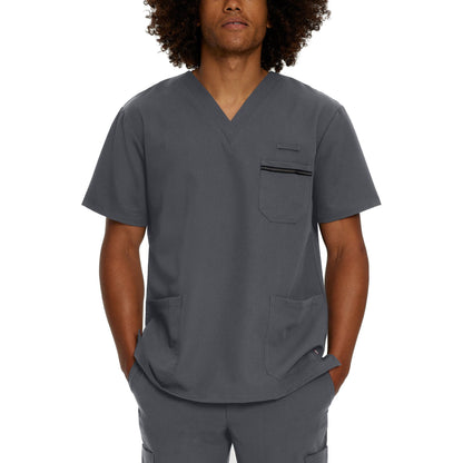 White Cross V-Tess Men's 3-Pocket V-Neck Scrub Top