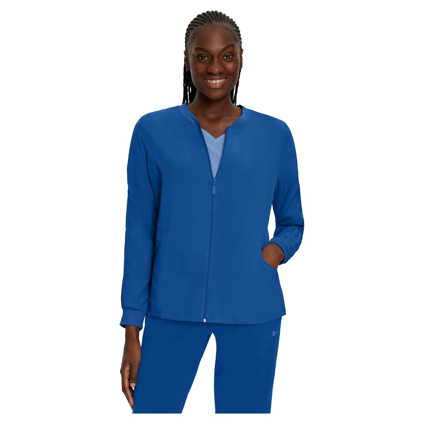 White Cross FIT Women's 2-Pocket Warm-Up Scrub Jacket