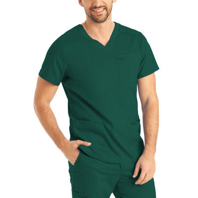 Landau ProFlex Men's 4-Pocket V-Neck Scrub Top