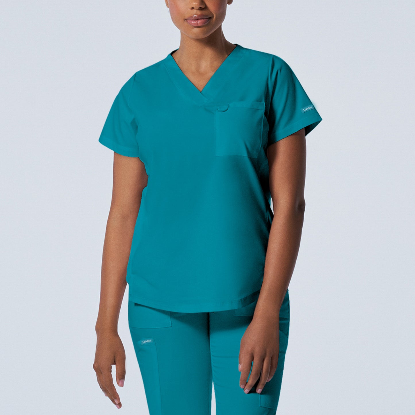 Landau ProFlex Women's 2-Pocket V-Neck Scrub Top