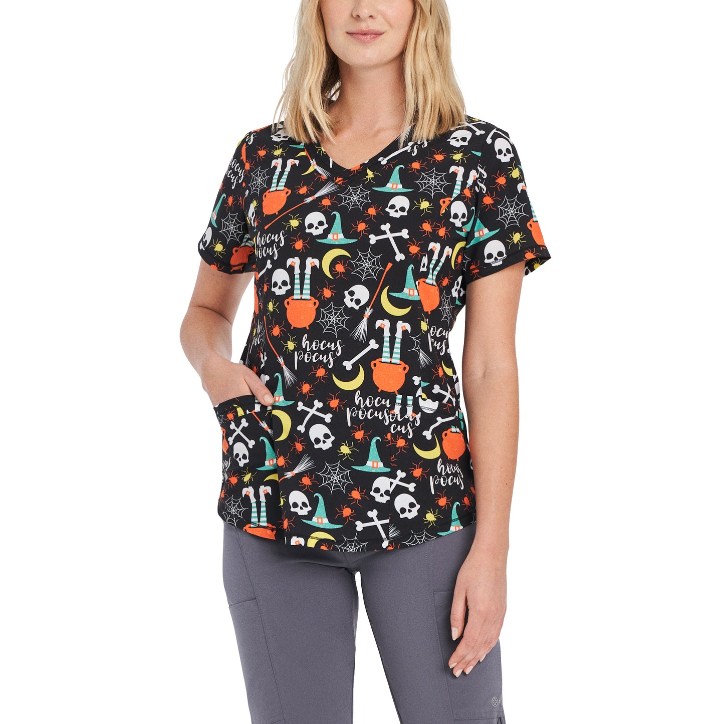 White Cross Women's 2-Pocket V-Neck Scrub Top