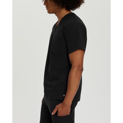 White Cross V-Tess Men's 2-Pocket V-Neck Scrub Top