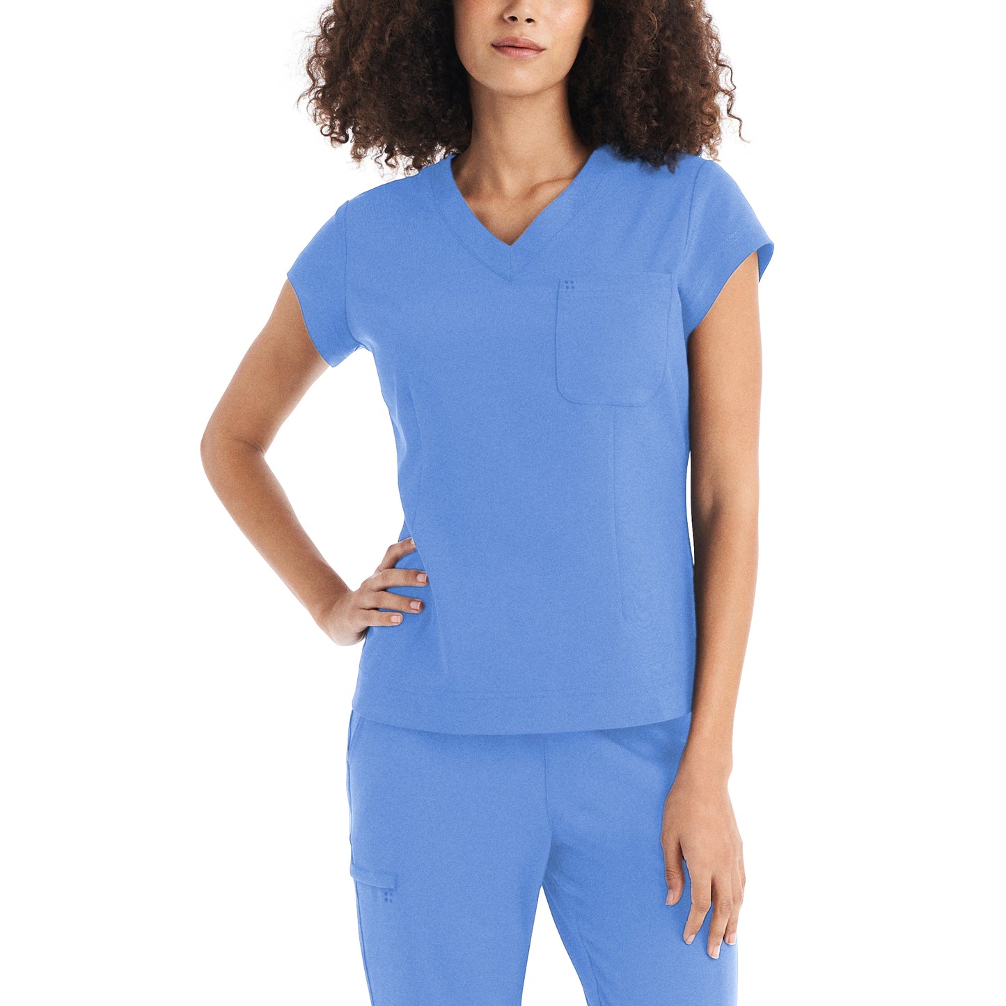 White Cross CRFT Women's 1-Pocket V-Neck Scrub Top