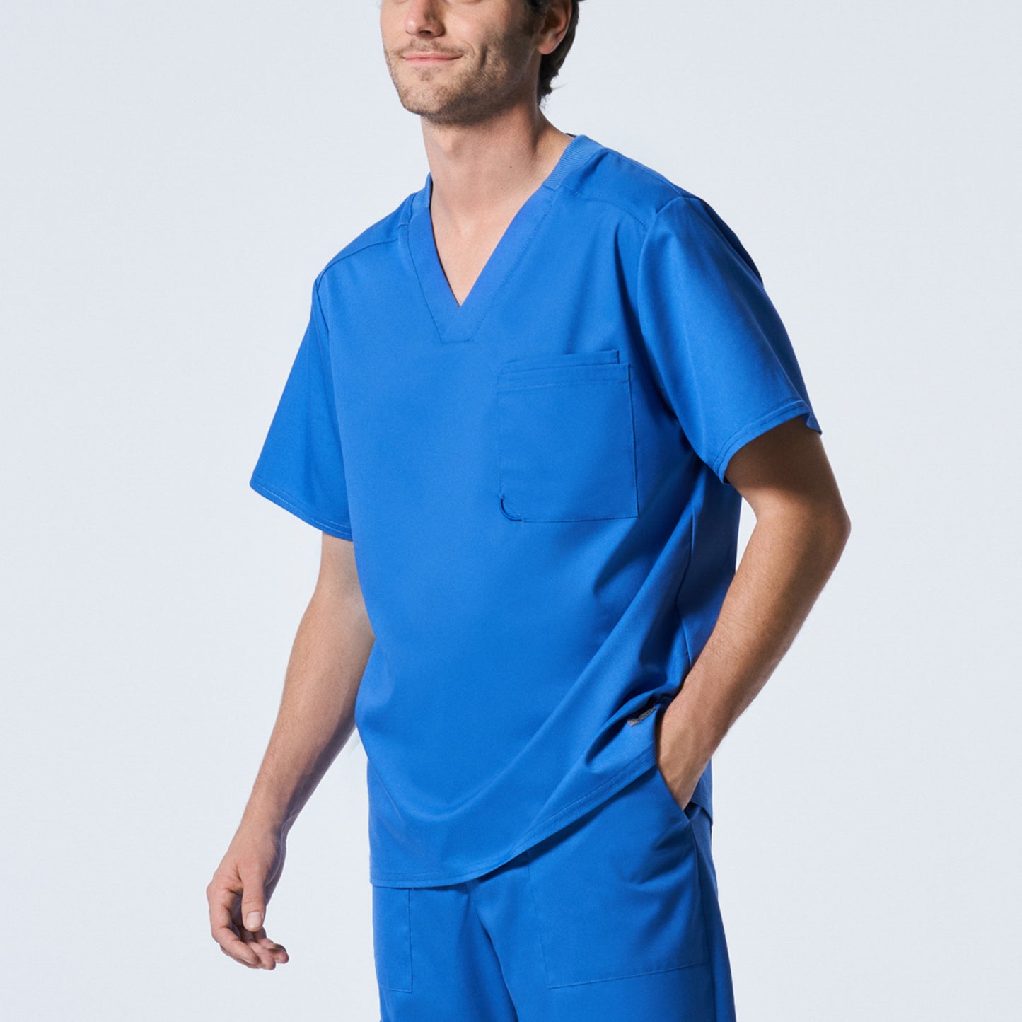 Landau ProFlex Men's 2-Pocket V-Neck Scrub Top