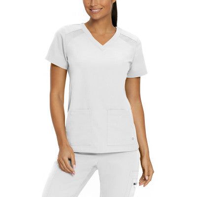 White Cross V-Tess Women's 4-Pocket V-Neck Scrub Top