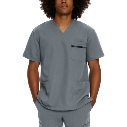 White Cross V-Tess Men's 3-Pocket V-Neck Scrub Top