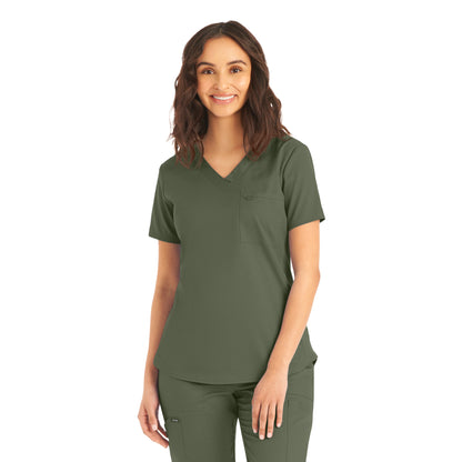 Landau ProFlex Women's 2-Pocket V-Neck Scrub Top