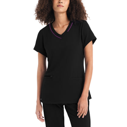 White Cross CRFT Women's 3-Pocket V-Neck Scrub Top