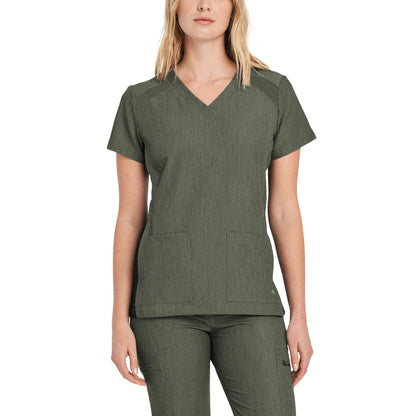 White Cross V-Tess Women's 4-Pocket V-Neck Scrub Top