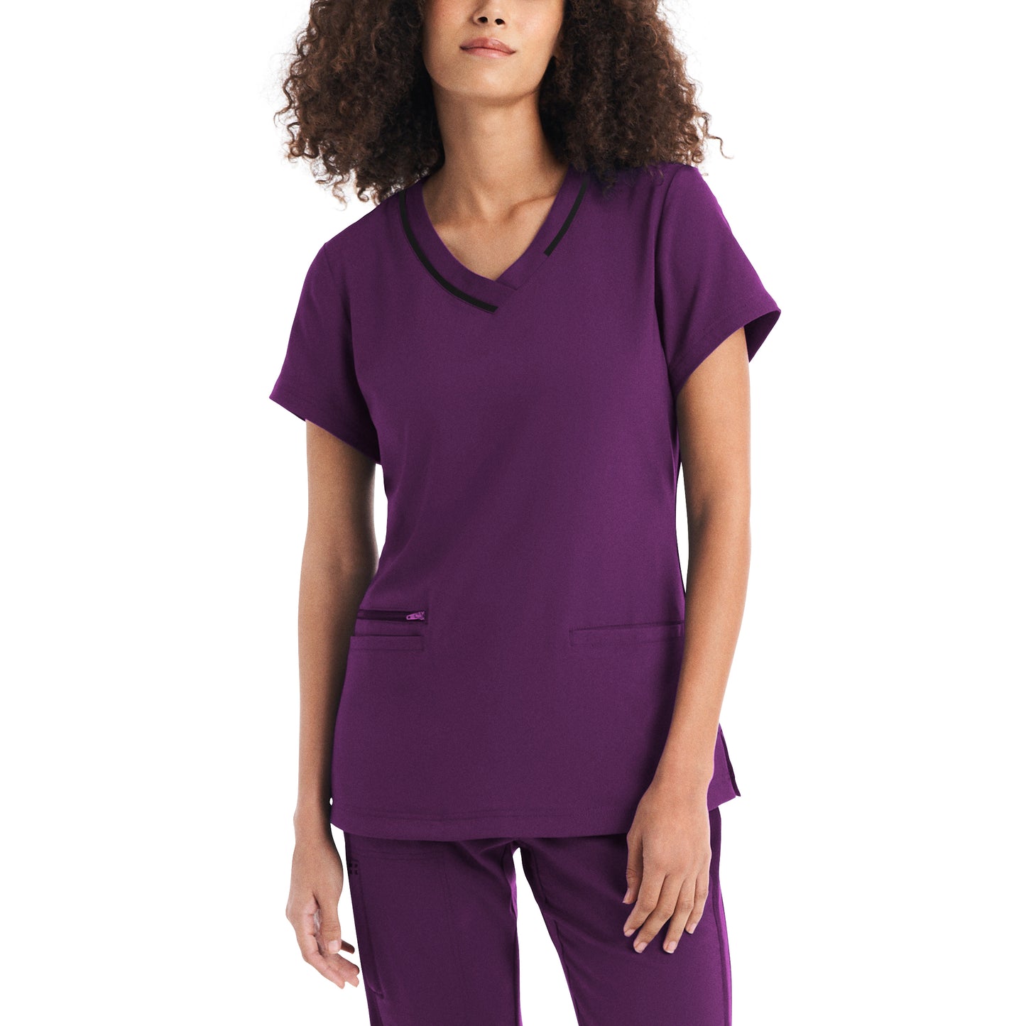 White Cross CRFT Women's 3-Pocket V-Neck Scrub Top