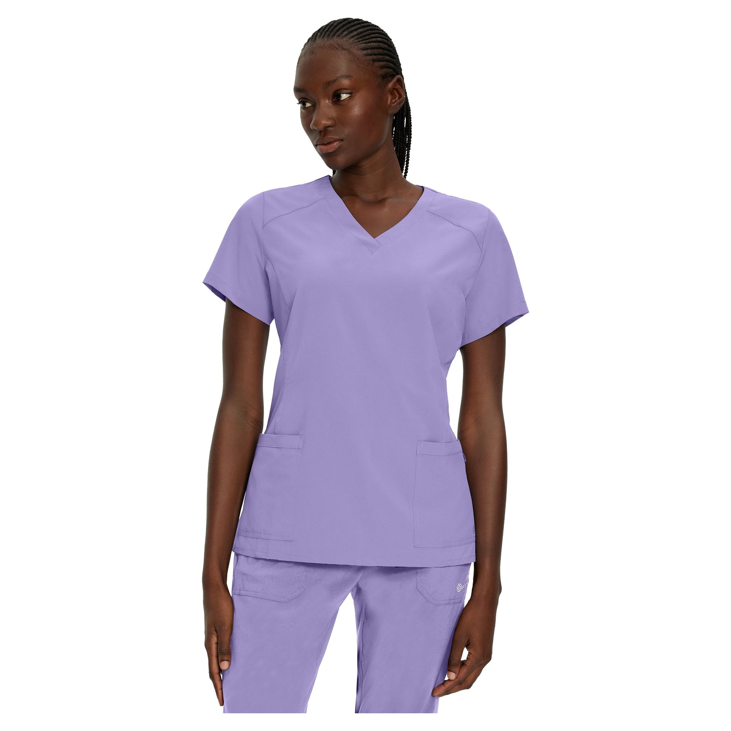 White Cross FIT Women's 2-Pocket V-Neck Scrub Top