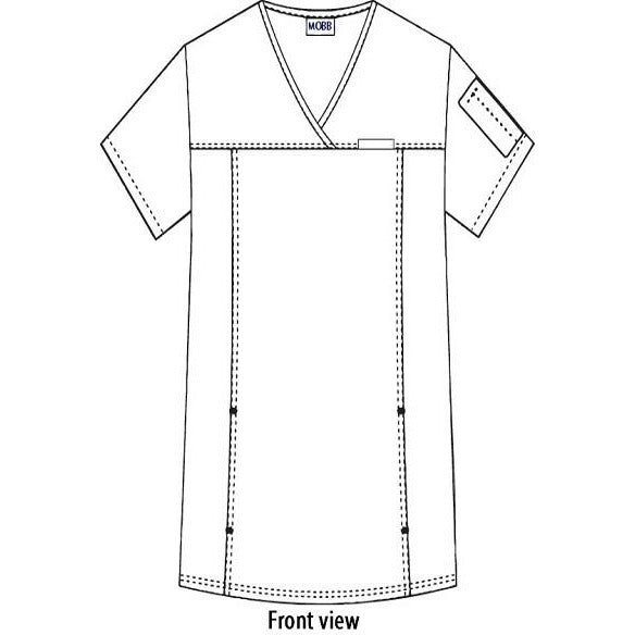 Flexi Stretchy Sides V-Neck Scrub Top Women MOBB (324T)